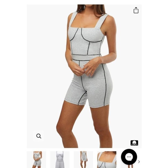 WeWoreWhat Corset Bodysuit Revolve NWT Gray Black Size XL $88 Retail - Picture 8 of 8